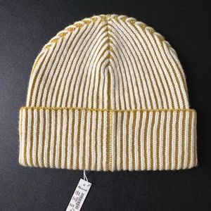NWT Madewell Striped Merino Wool Beanie Yellow